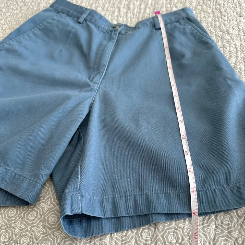 L.L. Bean Vintage Women's Chino Shorts Blue A-line High Waist Size 4 - Picture 10 of 10
